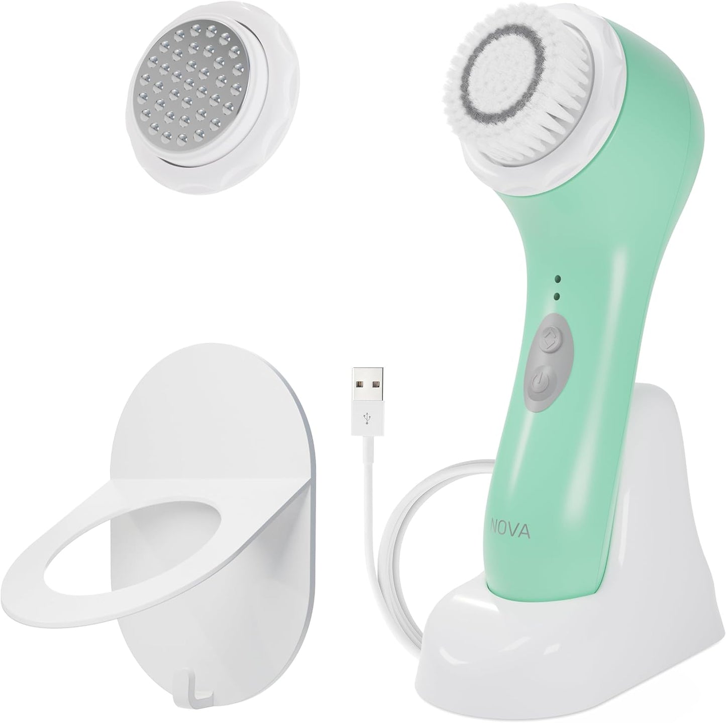 NOVA Sonic Cleansing Brush - Anti-Aging Exfoliating Facial Tool | Waterproof, USB Rechargeable