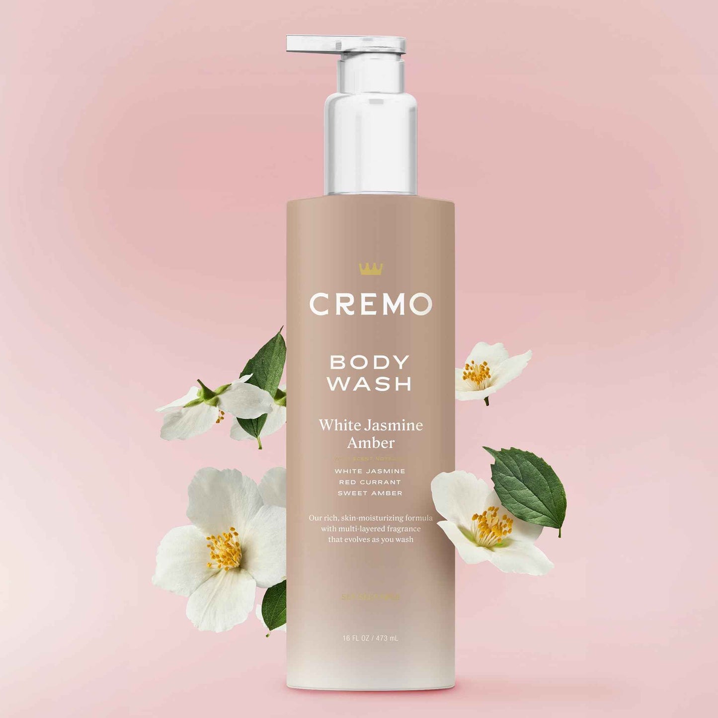 Cremo Women's Body Wash Bundle with White Jasmine Amber 16 Fl Oz and Wild Iris Musk 16 Fl Oz