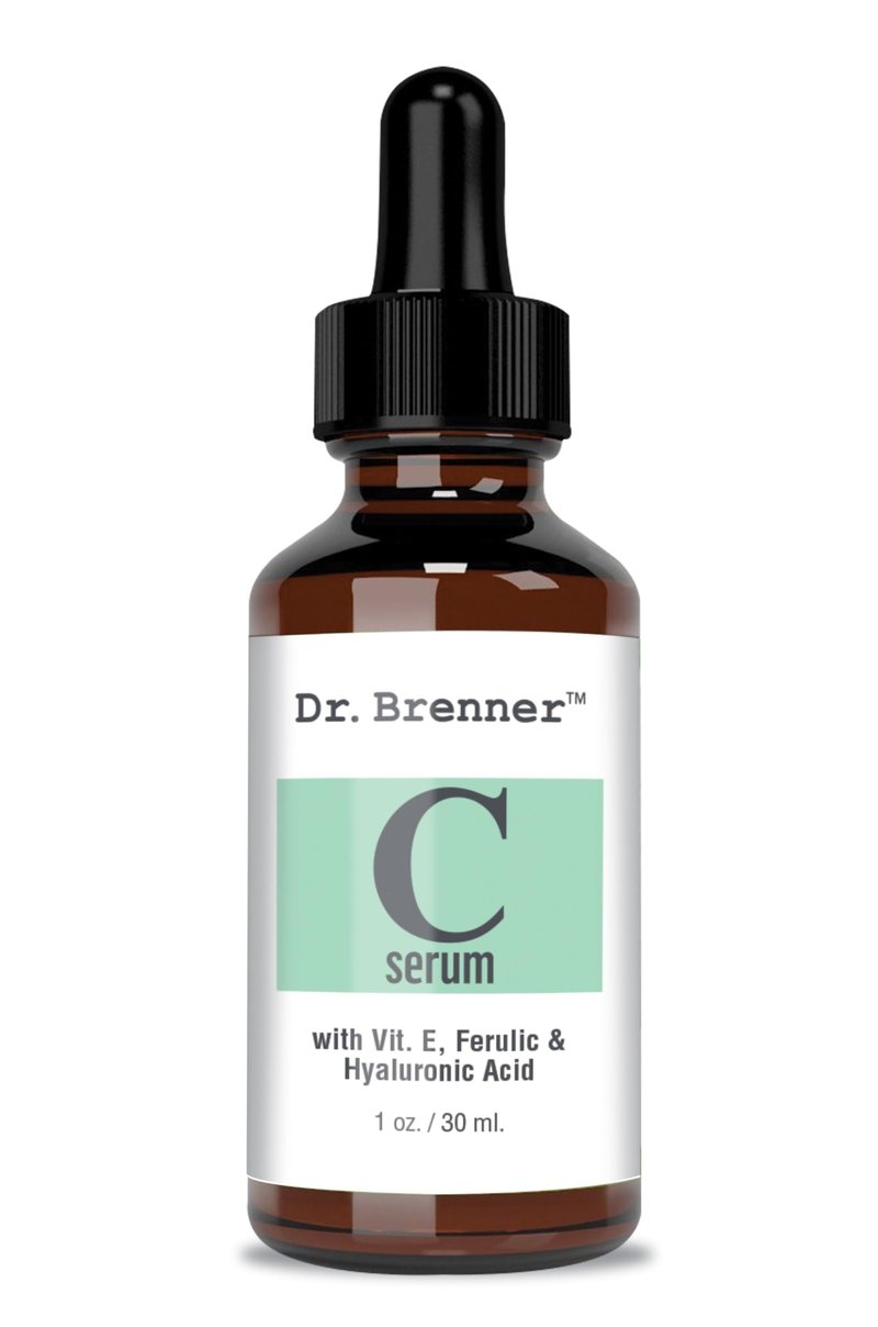 Dr. Brenner Vitamin C Serum for Face with 20 L-ascorbic Acid, Ferulic Acid, Vitamin E and Hyaluronic Acid