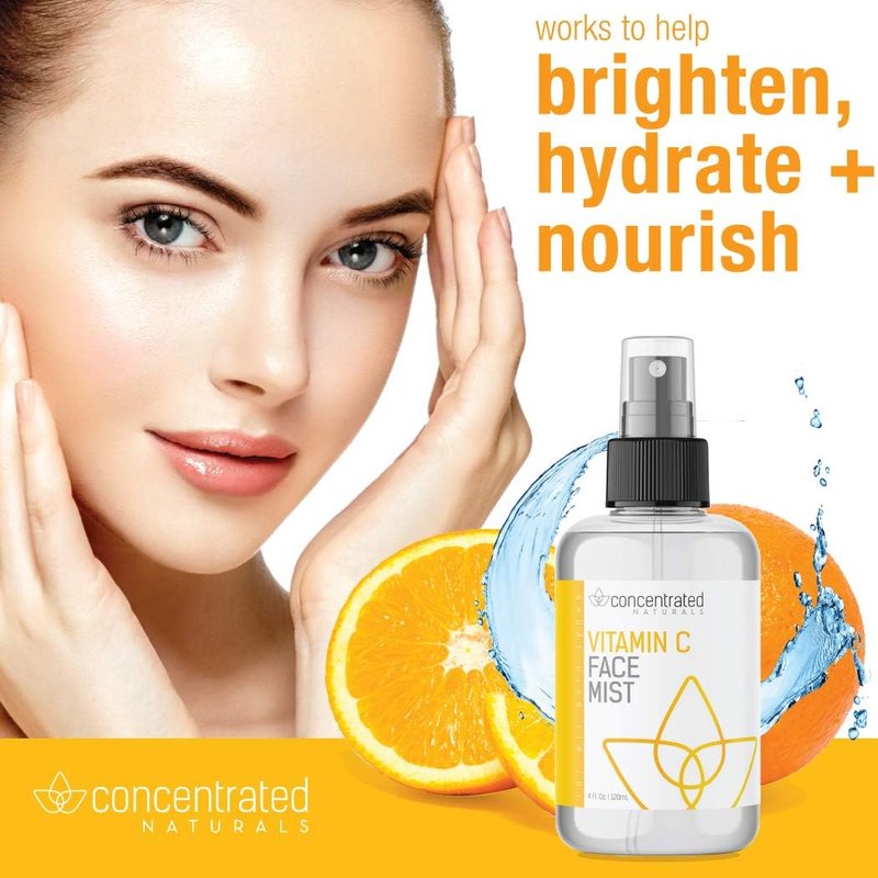 Vitamin C Glow Hydrating Face Mist - Anti-Aging Formula with Niacinamide, Collagen & Peptides | 4 fl oz (120 ml)