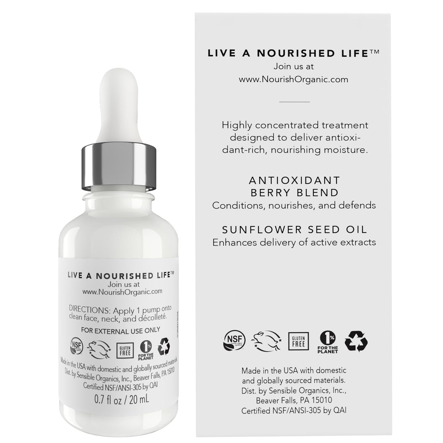 Nourish Organic Age Defence Face Serum, 0.7 Ounce (SOFNRFC90205)