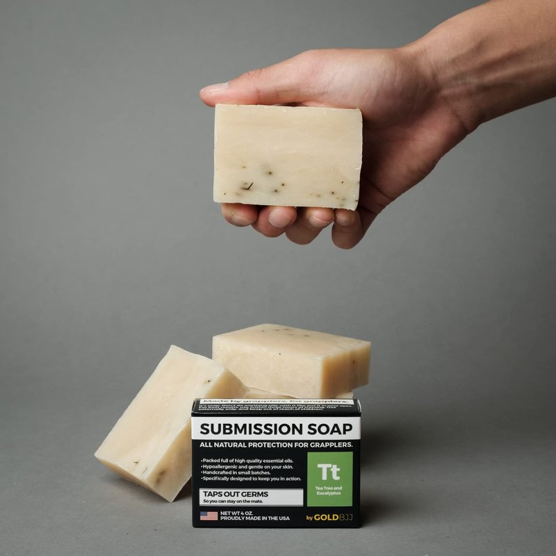 Premium Tea Tree Oil Soap - USA Made Bar Soap for BJJ, Jiu Jitsu, Wrestling, and Grappling (5-Pack of 4 Ounce Soap Bars, Classic Tea Tree)
