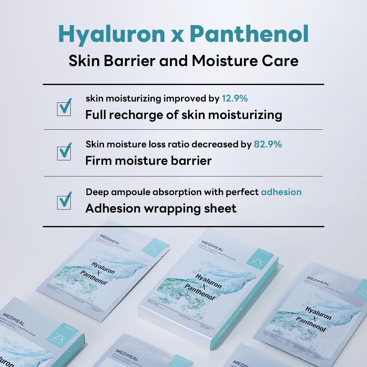 Mediheal Derma Synergy Wrapping Mask for Moisturizing Barrier (10 Packs) - Improved Skin Moisturization With Hyaluron Panthenol
