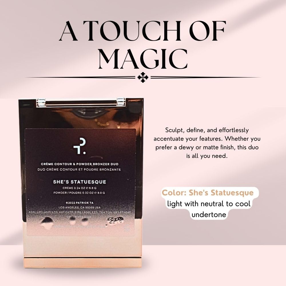 PATRICK TA Major Sculpt Crème Contour & Powder Bronzer Duo She's Statuesque