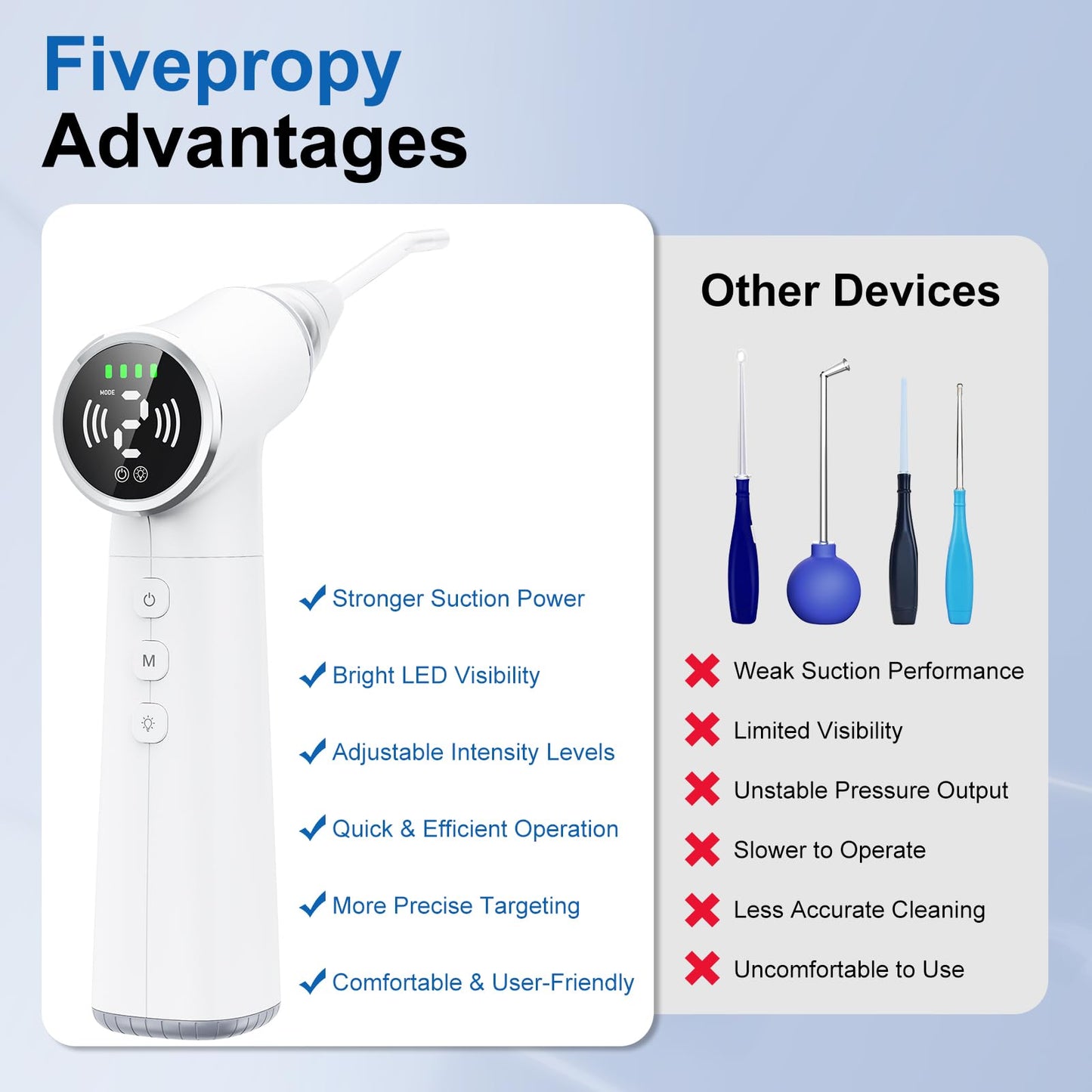 Upgraded Tonsil Stone Remover Tool – Rechargeable Tonsil Stone Vacuum with LED Light & 11-in-1 Probes, for Bad Breath Relief, Safe Silicone/Glass Tip for Tonsilloliths Removal (OFF-White)