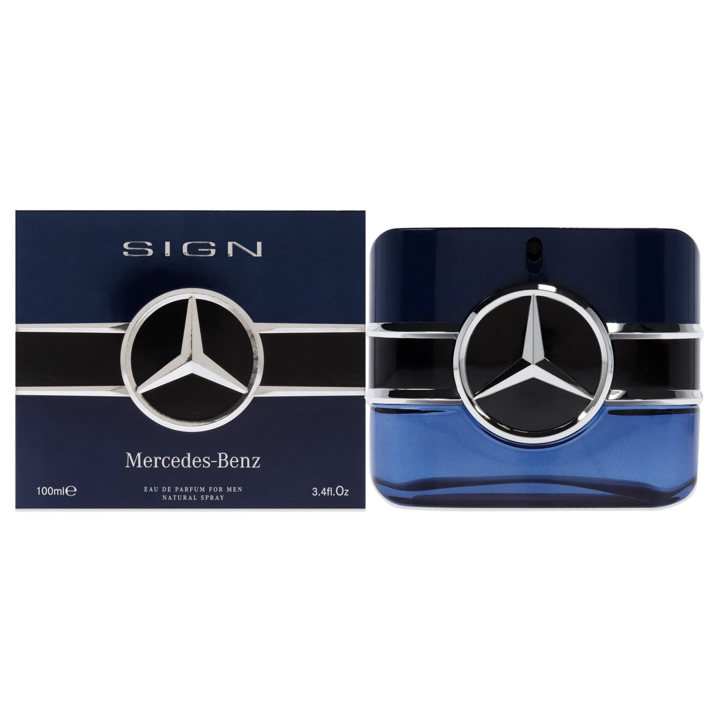 Mercedes Benz Sign - Eau de Parfum for Men - Long Lasting Mens Cologne - Tonka Bean, Lavender, Patchouli Cologne for Men - Perfume for Men - 3.4 oz