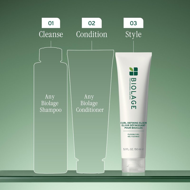 BIOLAGE Curl Defining Elixir - Lasting Curl Control, Anti-Frizz, Shine Enhancing, Natural Movement, Vegan & Paraben-Free, 5 Fl Oz, packaging may vary