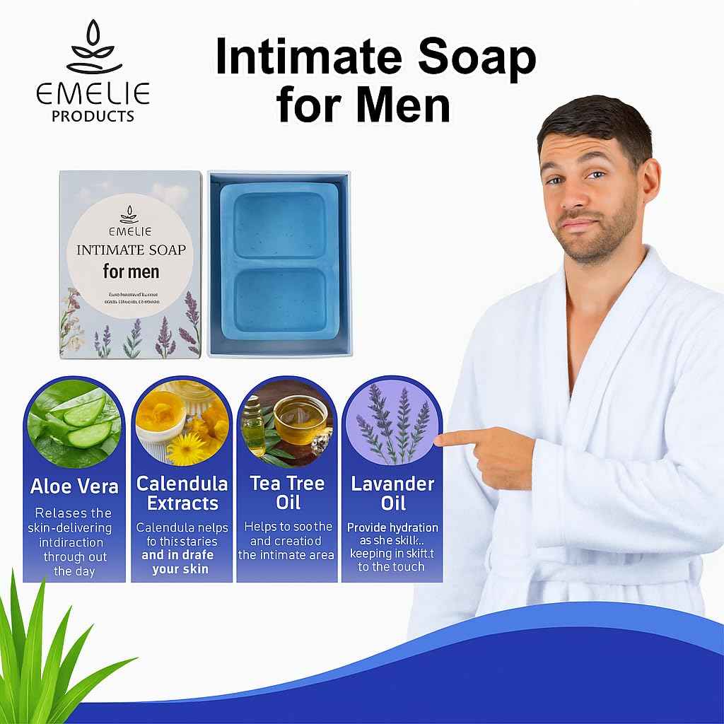 Men’s Intimate Wash (2 Pieces x 100g ) – pH Balanced Foaming Soap for Daily Hygiene – Gentle Genital Cleanser for Odor Control & Freshness – Natural Ingredients Formula for Sensitive Skin