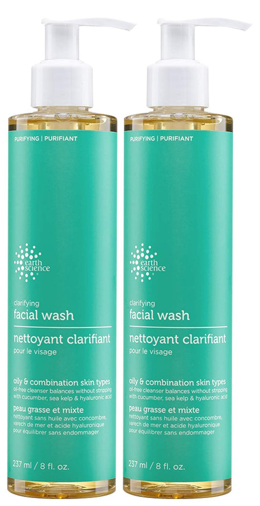 EARTH SCIENCE - Gentle Clarifying Facial Wash For Oily, Combination Skin Types (2pk, 8 fl. oz.)