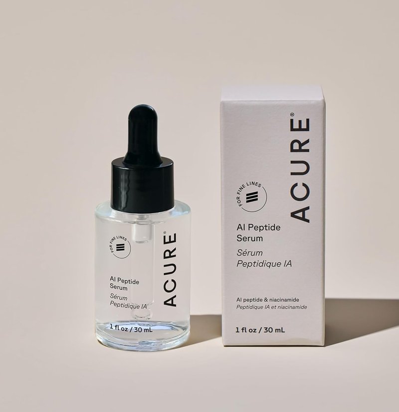 Acure AI Peptide Face Serum - Anti-Aging Hydrating Formula with Niacinamide | 1 fl oz for Firm, Glowing Skin
