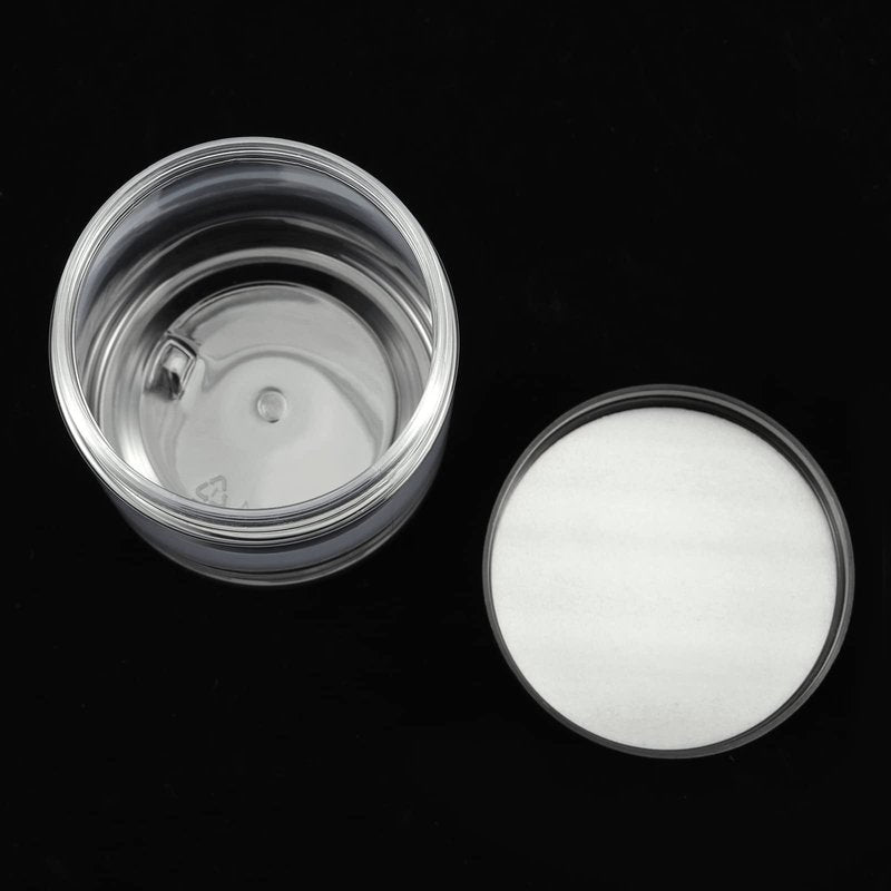 JEUIHAU 46 Pack 8 OZ Plastic Jars with Lids, Clear Empty Slime Storage Containers with Screw On Lids, Plastic Cosmetic Containers for Slime Making, Food, Beauty Products, BPA Free