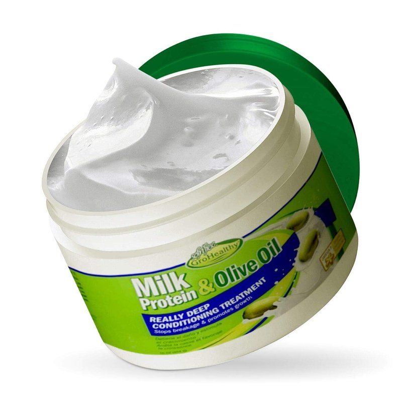 Sof N'Free Deep Conditioner - Grohealthy Milk & Olive Formula | 16 Oz Moisturizing Treatment
