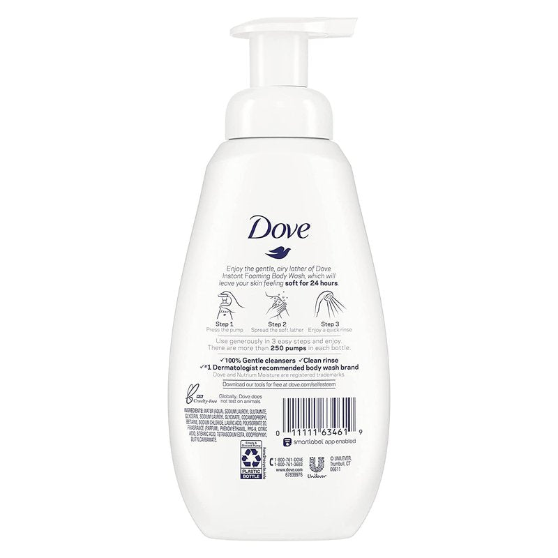 Dove Shower Foam Deep Moisture Foaming Body Wash, 13.5 Ounce (Pack of 3)