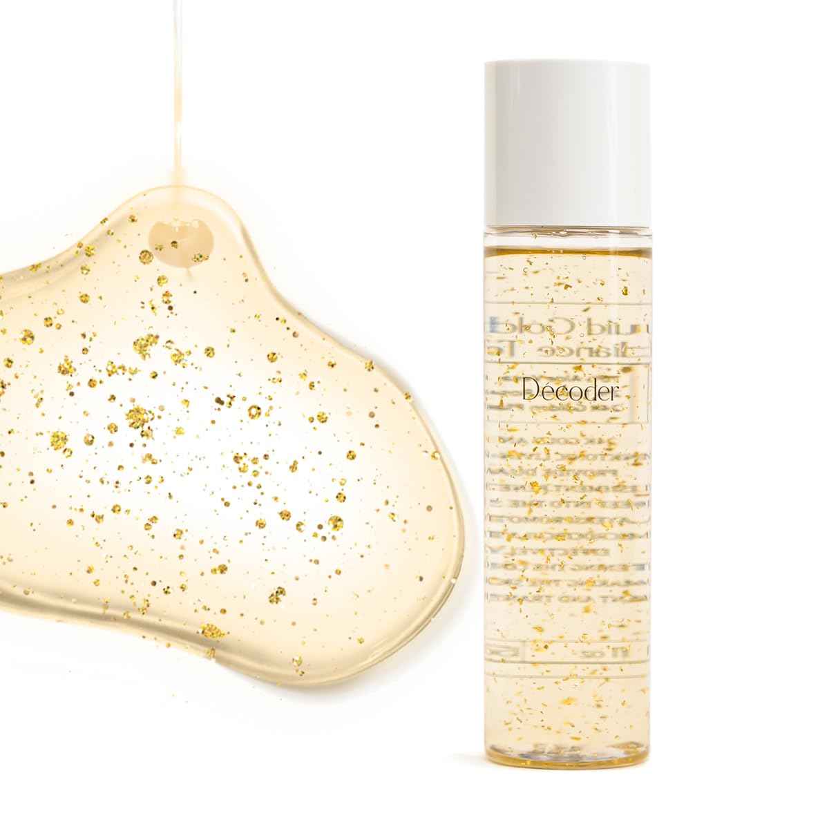 Decoder Liquid Gold Radiance Toner-Serum | Hydrating Face Toner with Hyaluronic Acid, Rose Water & Centella – Alcohol-Free, 24K Gold Infused Skincare for Sensitive Skin & Barrier Repair（5.07 Oz）