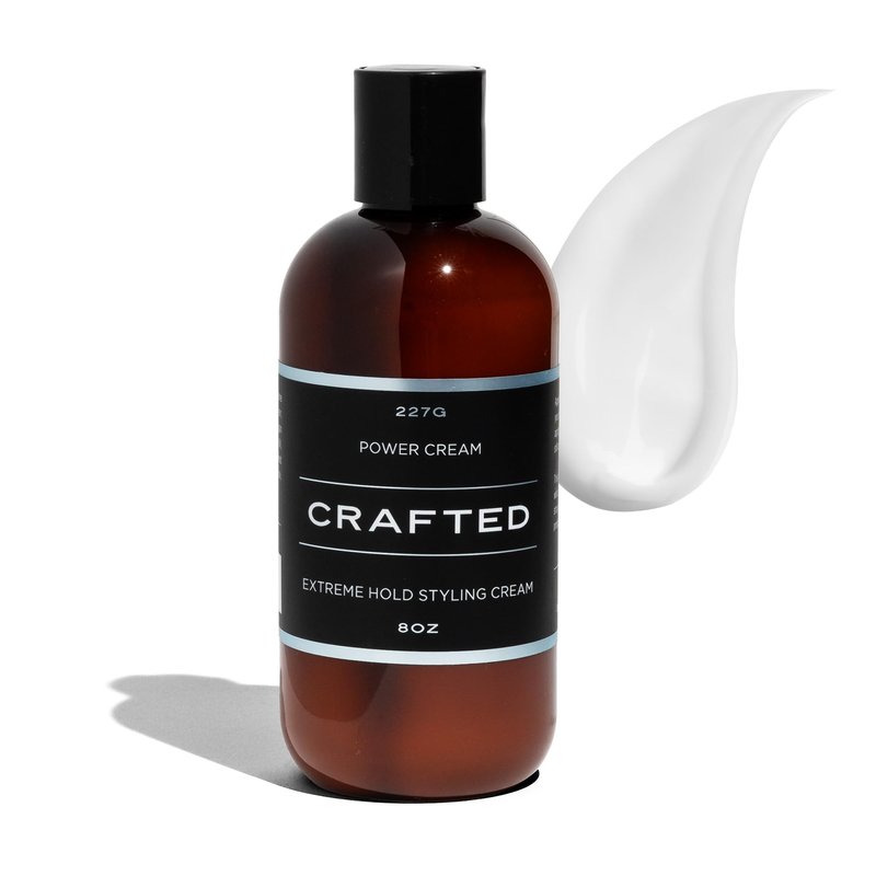 THESALONGUY Power Cream - Extreme Hold Styling Cream with Low Shine - Lightweight Mens Hair Products for Styling, Shaping, Definition, Texture & Control -Crafted For Wavy, Curly, Straight Hair (8 oz)