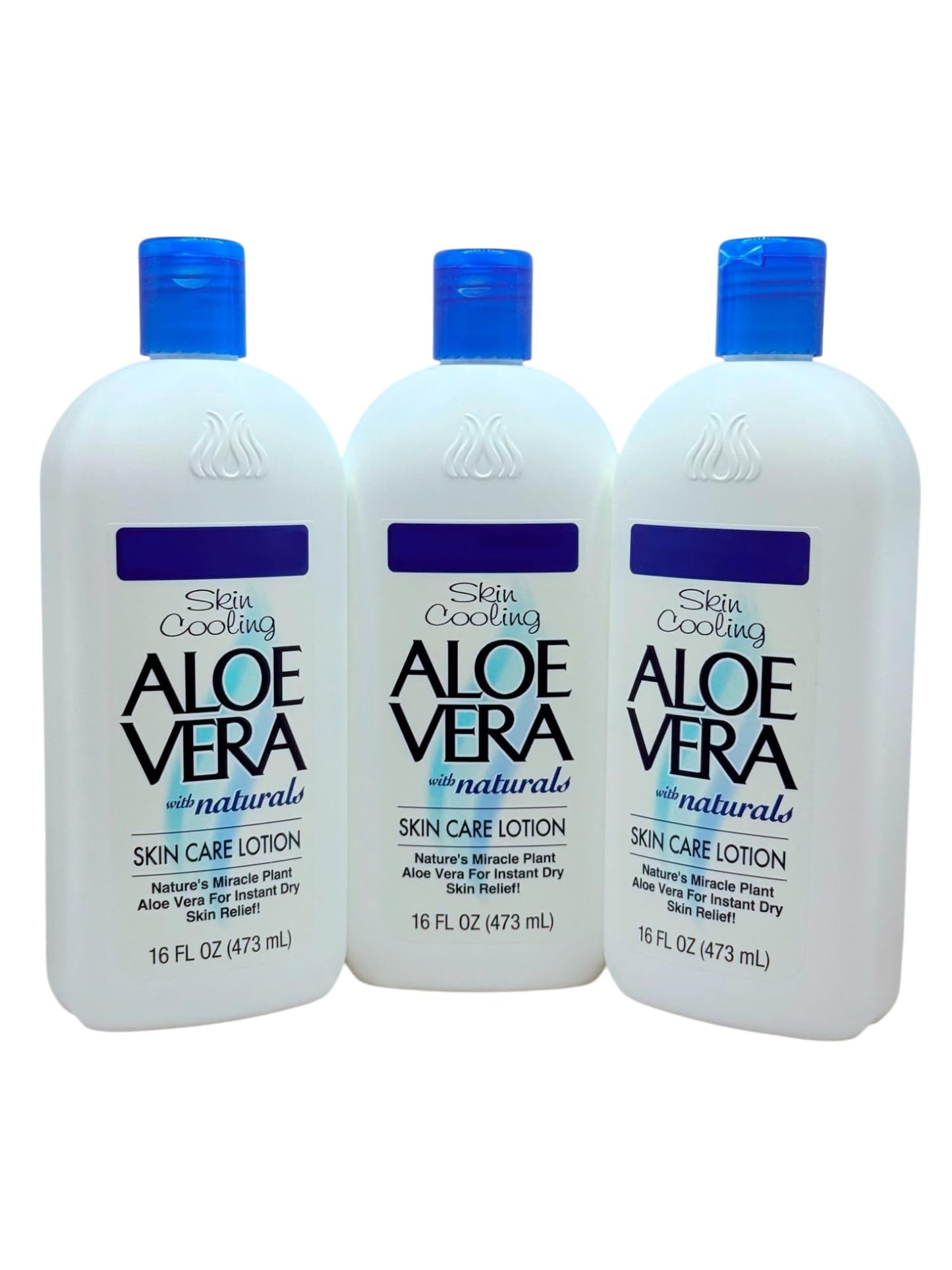 Aloe Vera Skin Care Lotion (16 oz) - Pack 3 – Soothing Moisturizer with Pure Aloe Vera – For Dry, Sensitive Skin – Lightweight, Non-Greasy, Instant Dry Skin Relief