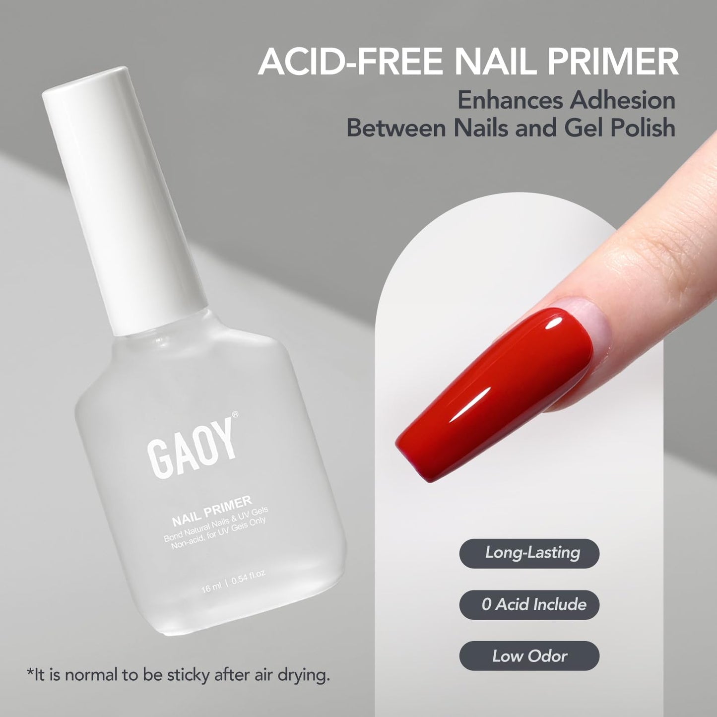 Nail Dehydrator and Primer Set - Acid-Free Natural Nail Prep for Gel Polish | 2 Pcs