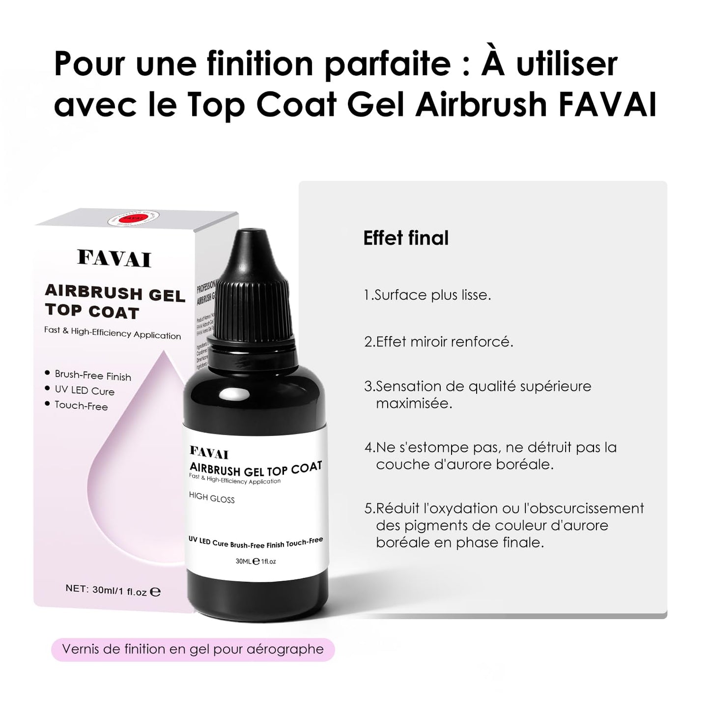 FAVAI Iridescent Metallic Airbrush Gel Nail Polish 12 Colors, HEMA Free & Dilution Free, Non-Acetone Shimmer Glitter Gel for French Ombre Salon DIY Nail Art