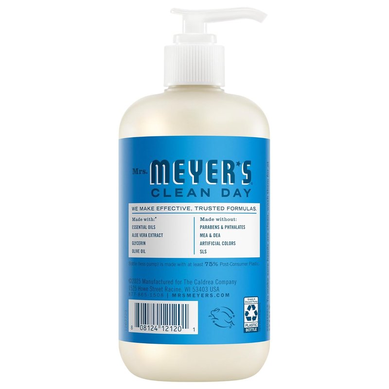 Mrs. Meyer's Clean Day Liquid Hand Soap - Blueberry Scent, 12.5 Fl Oz | Pack of 6 Bottles