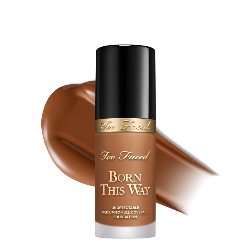 Too Faced Born This Way Natural Finish Longwear Liquid Foundation | Medium-To-Full Coverage | Hydrating + Oil Free, 1.01 fl. oz.