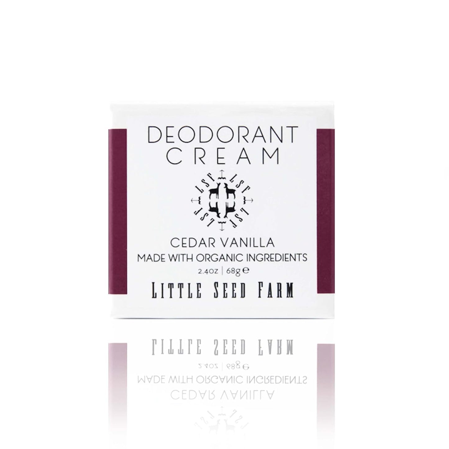 All Natural Deodorant Cream - Aluminum Free Cedar Vanilla | 2.4 Ounce Terracotta Red Jar