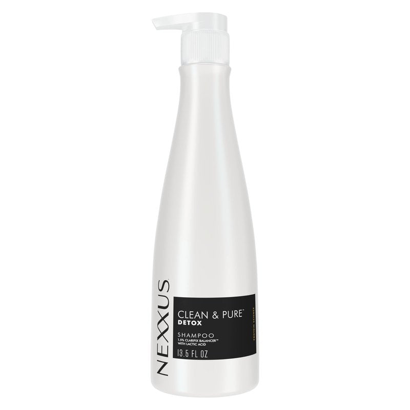 Nexxus CLEAN & PURE Shampoo Detox for Professional-Level Silicon, Sulfate & Paraben Free Hair Care Powered by Clarifix Balancer Technology with Lactic Acid 13.5 oz