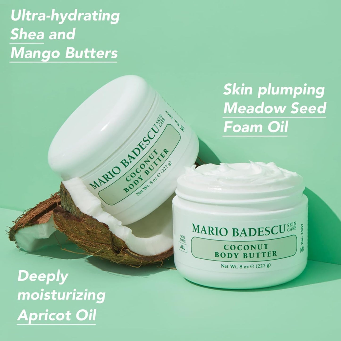 Coconut Body Wash & Body Butter Bundle - Hydrating Shower Gel & Moisturizing Cream for Soft Skin | Summer Essentials