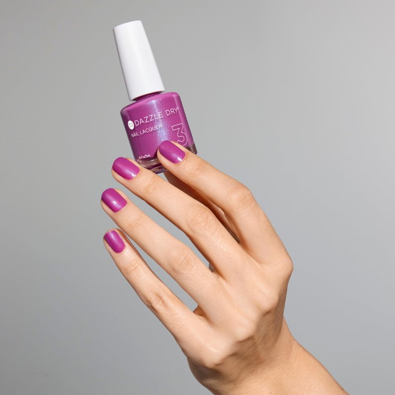 Dazzle Dry Nail Lacquer (Step 3) - Mulberry - A purply pink with a subtle blue flash. Full coverage shimmer. (0.5 fl oz)