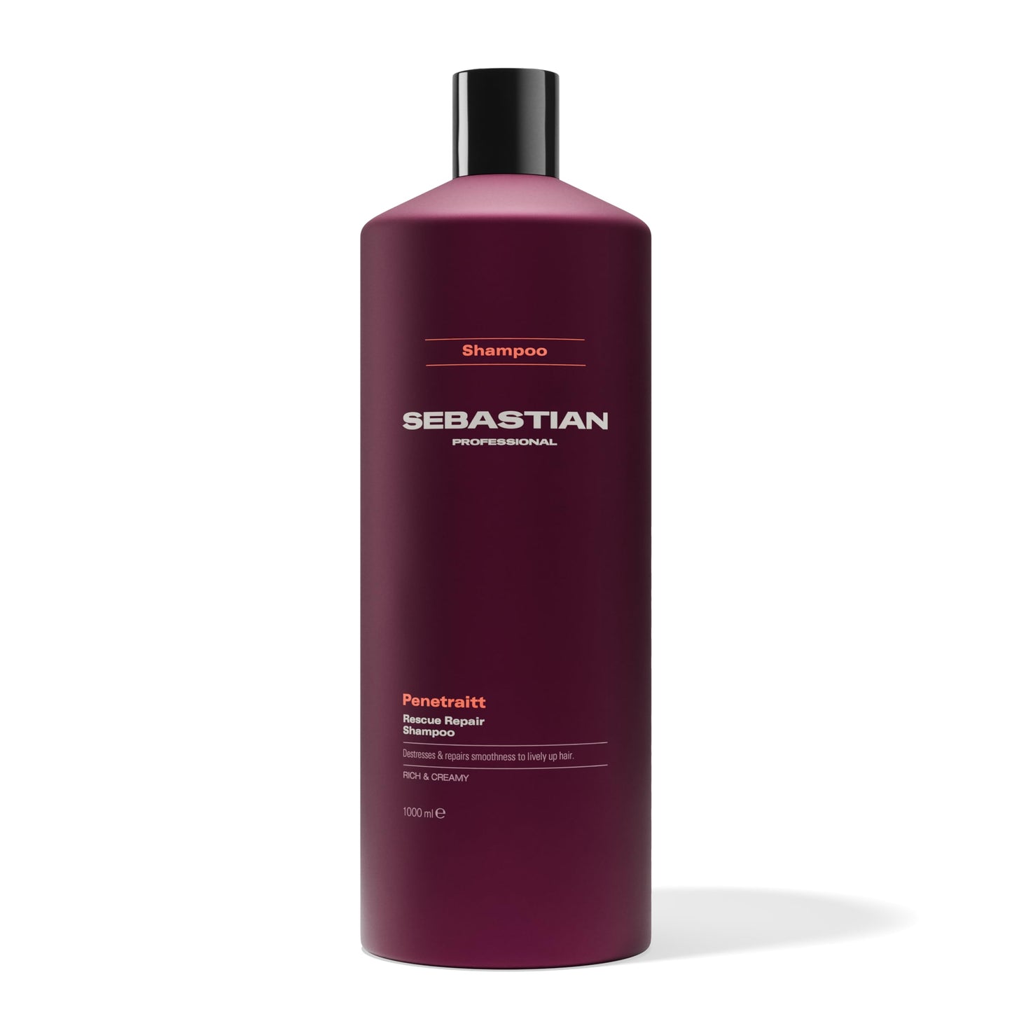Sebastian Professional Penetraitt Rescue Repair Shampoo | Strengthening & Repair | For Damaged & Colored Hair | 33.8 fl oz | Packaging May Vary