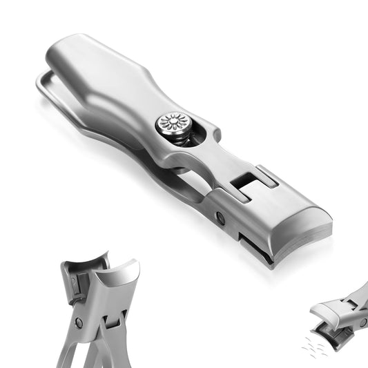 Toe Nail Clippers for Thick Nails, Sharp Nail Clippers Wide Mouth Toenail Clippers Seniors Super Sharp Stainless Steel Nail Clippers for Men Women (Silver)