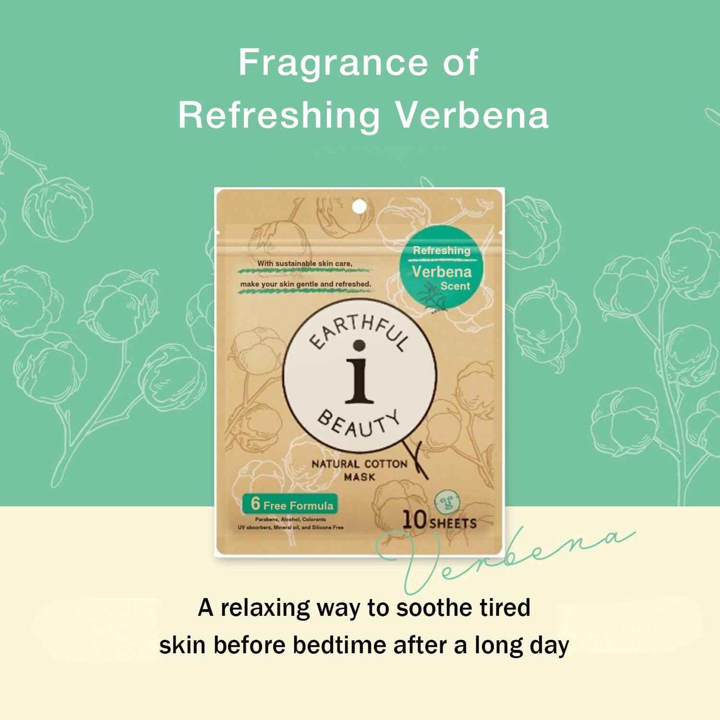 EARTHFUL BEAUTY i Sheet Mask Verbena Scent - 10 Sheet