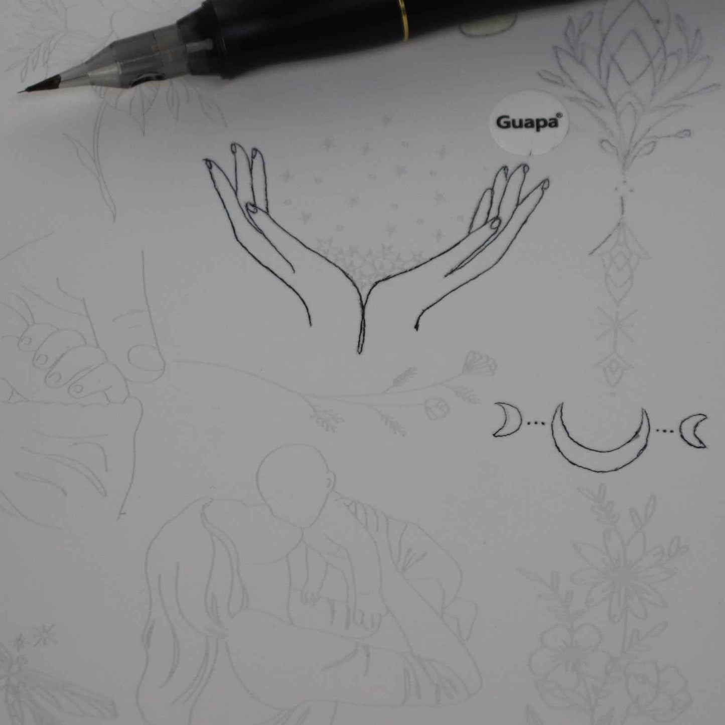 Tiny Tattoo Practice Skin Double-Sided Pre-Stenciled Fine Line Tattoo Practice Sheet Minimalist Tiny Tattoo Pad Meaningful Tiny Tattoos for Tattoo Beginner Training Supplies (5PCS)