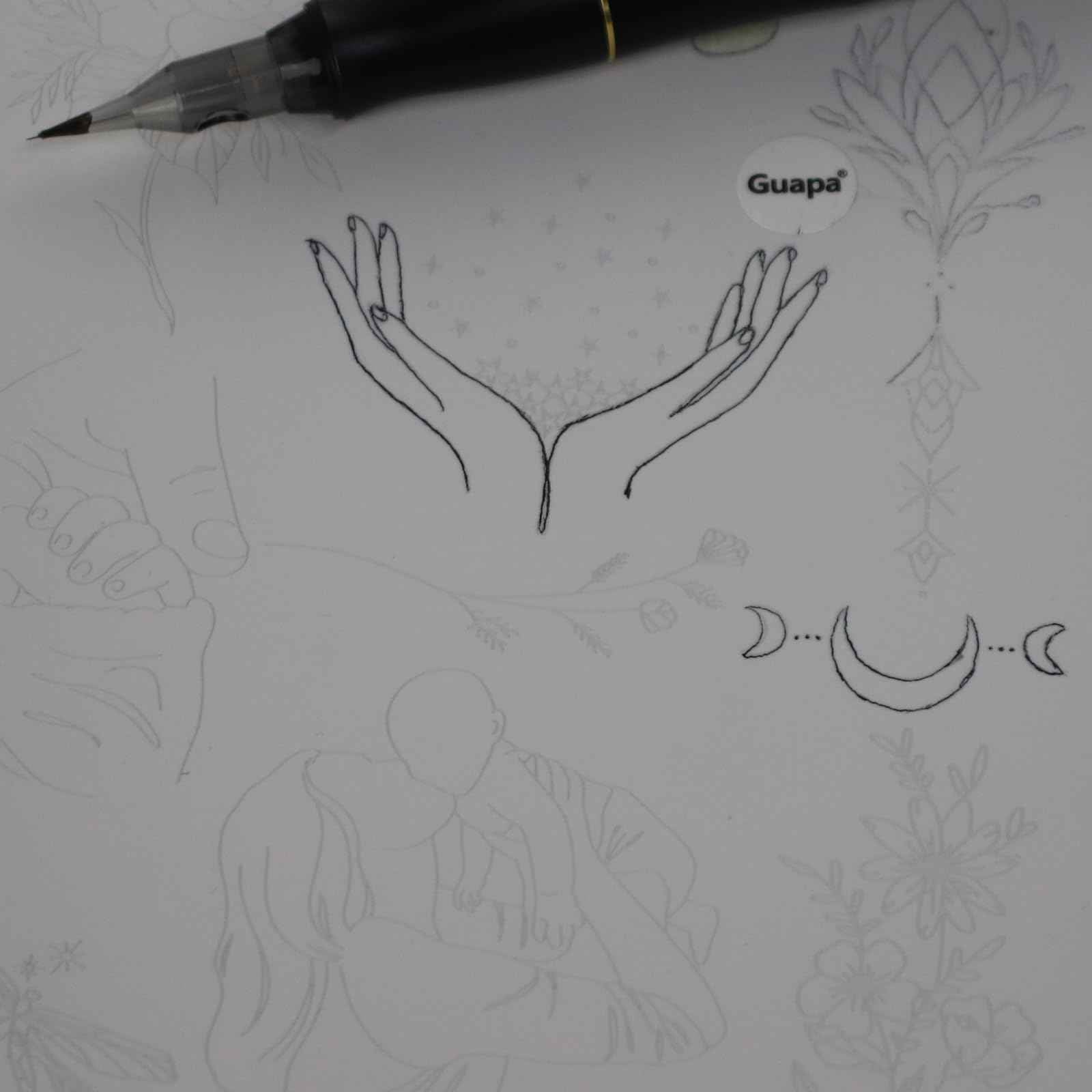 Tiny Tattoo Practice Skin Double-Sided Pre-Stenciled Fine Line Tattoo Practice Sheet Minimalist Tiny Tattoo Pad Meaningful Tiny Tattoos for Tattoo Beginner Training Supplies (5PCS)