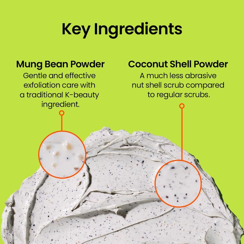 beplain Mung Bean Pore Clay mask (4.05 fl oz, 120ml) | Wash off mask for Blackhead & Whitehead care | Cleanse and visibly tighten pores | Collab with Youtuber LeoJ | Korean Clay Mask | k-beauty