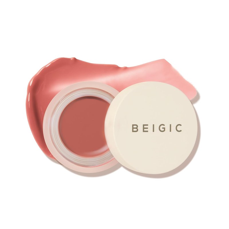 BEIGIC Flush Lip & Cheek Balm - Vegan Multiuse Cream Blush for Natural Glow | 05 Flat White - Neutral Beige, 0.14 fl. oz.