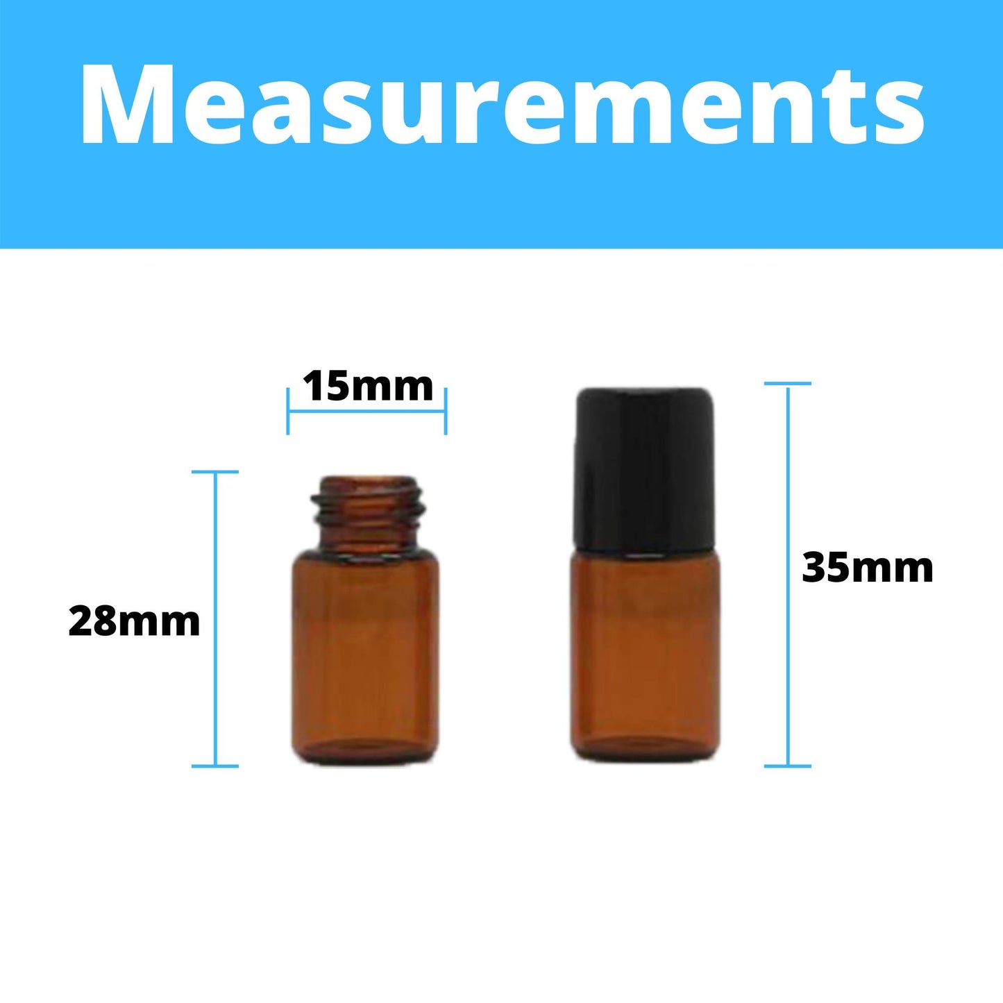 Essential Oils Roller Bottles 100pcs 2ml 5/8 Dram Glass Roller Bottles Refillable Essential Oil Roller Bottles Amber, Stainless Steel Roller Balls, Sample Roll On Bottles, Mini Roller Bottles, Vials