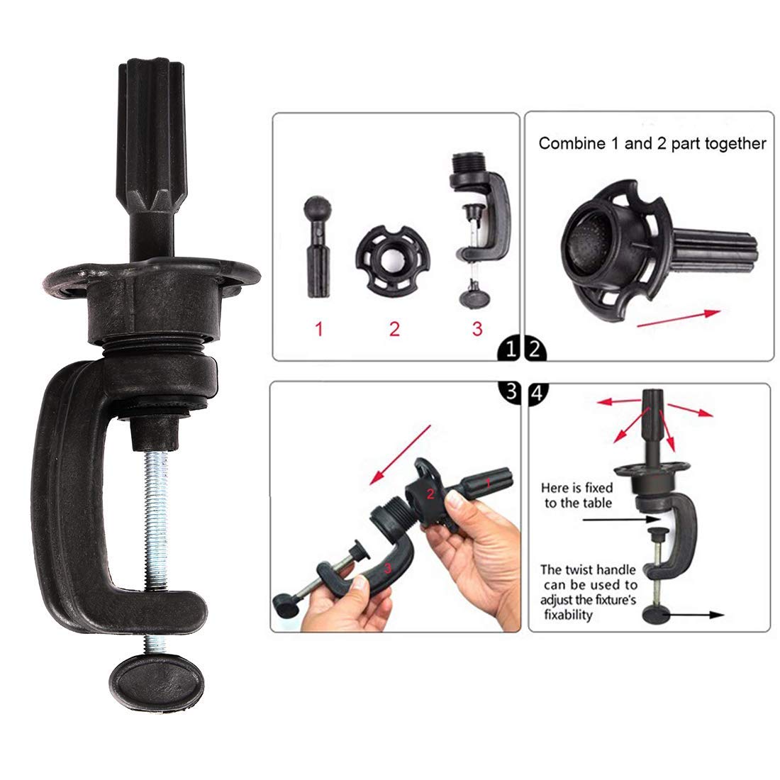 Morris Mannequin Head 100% Human Hair Training Head Kinky Curly Hair Hairdresser Manikin Head Cosmetology Doll Head for Hairdresser Practice Styling Braiding with Clamp Stand (16Inch)