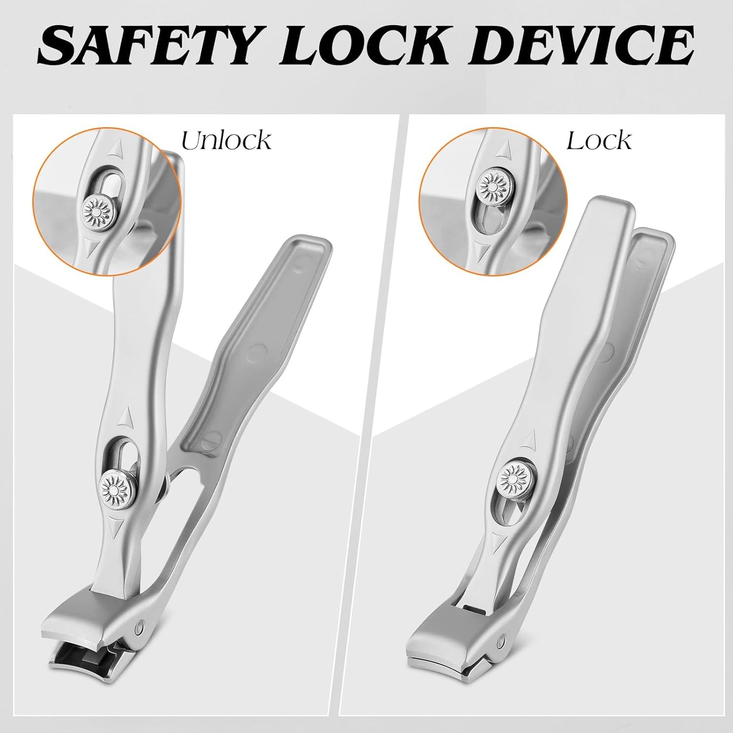 Toenail Clippers for Seniors - Professional Long Handled Ingrown Nail Cutter | Ultra-Sharp Wide Jaw Design