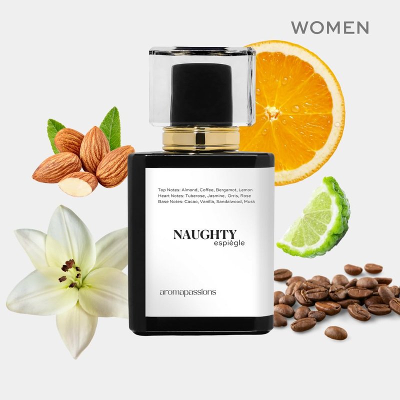 aromapassions NAUGHTY | Pheromone Perfume for Women | Extrait De Parfum | Long Lasting Dupe Clone Essential Oils Fragrance | Perfume De Mujer | (30 ml / 1 Fl Oz)