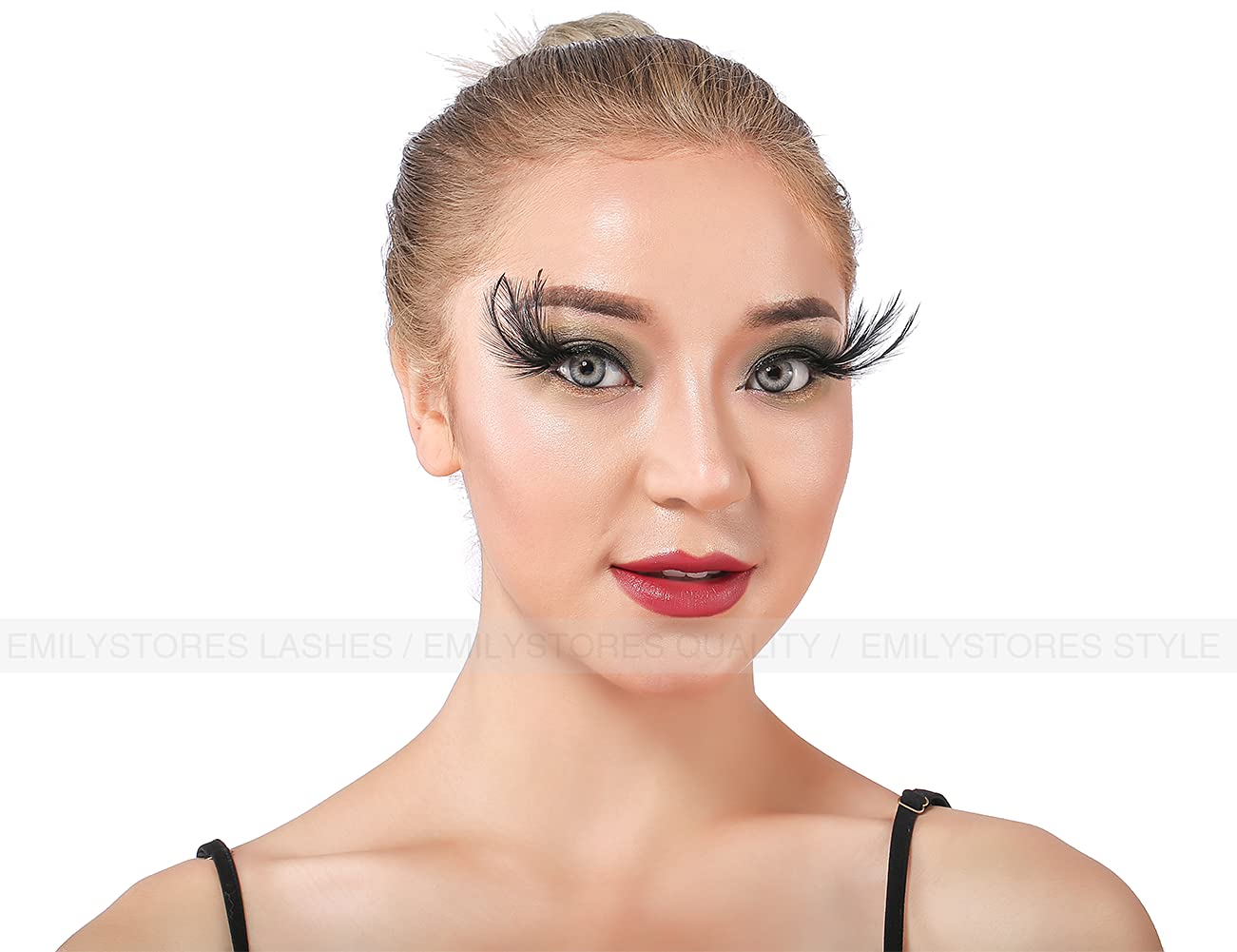 Faux-Feather Black Wing Eyelashes - Dramatic Costume Lashes for Black Swan Cosplay | 1 Pair