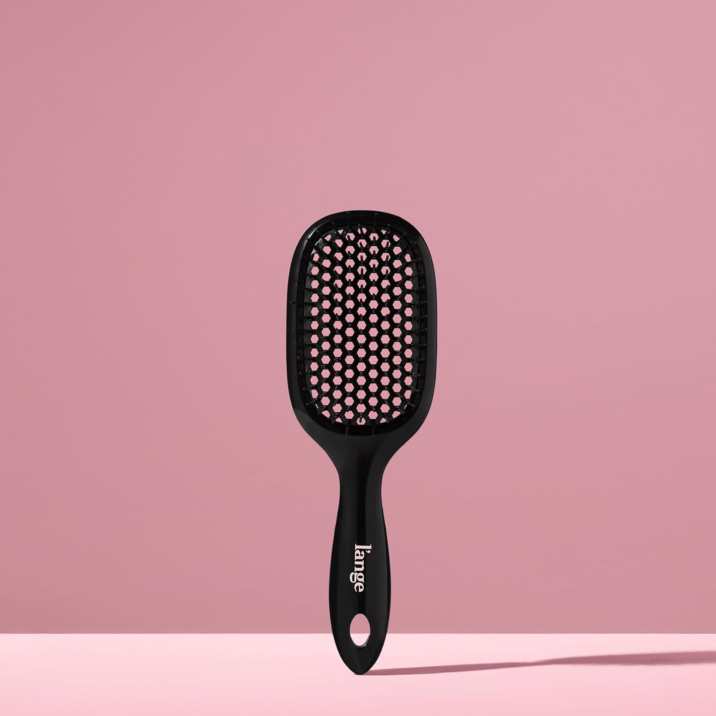 L'ANGE HAIR Detangling Vented Brush - Flexible Bristles for Wet/Dry Hair | Ergonomic Design for All Hair Types (Black)