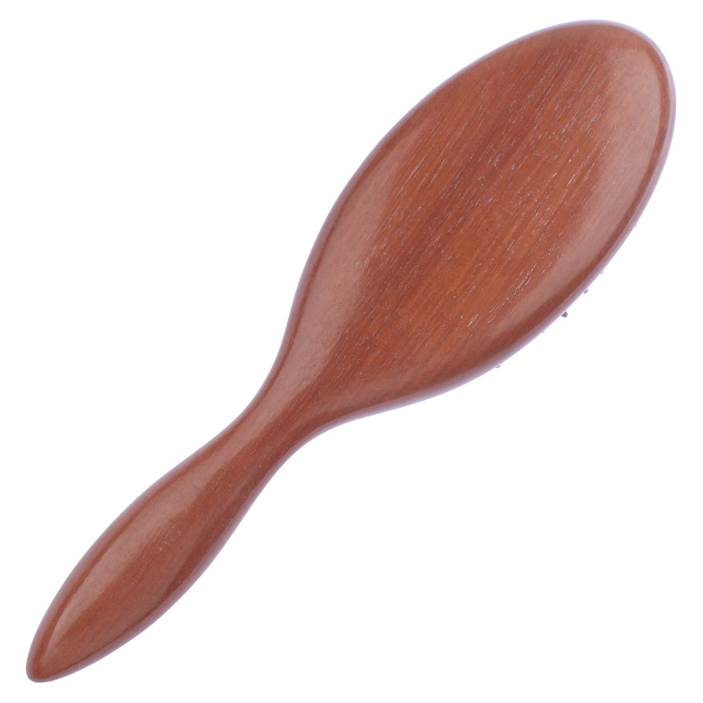 Breezelike Wood Hair Brush - Wooden Spindle Handle Detangling Massage Brush Handmade with Natural Red Sandalwood