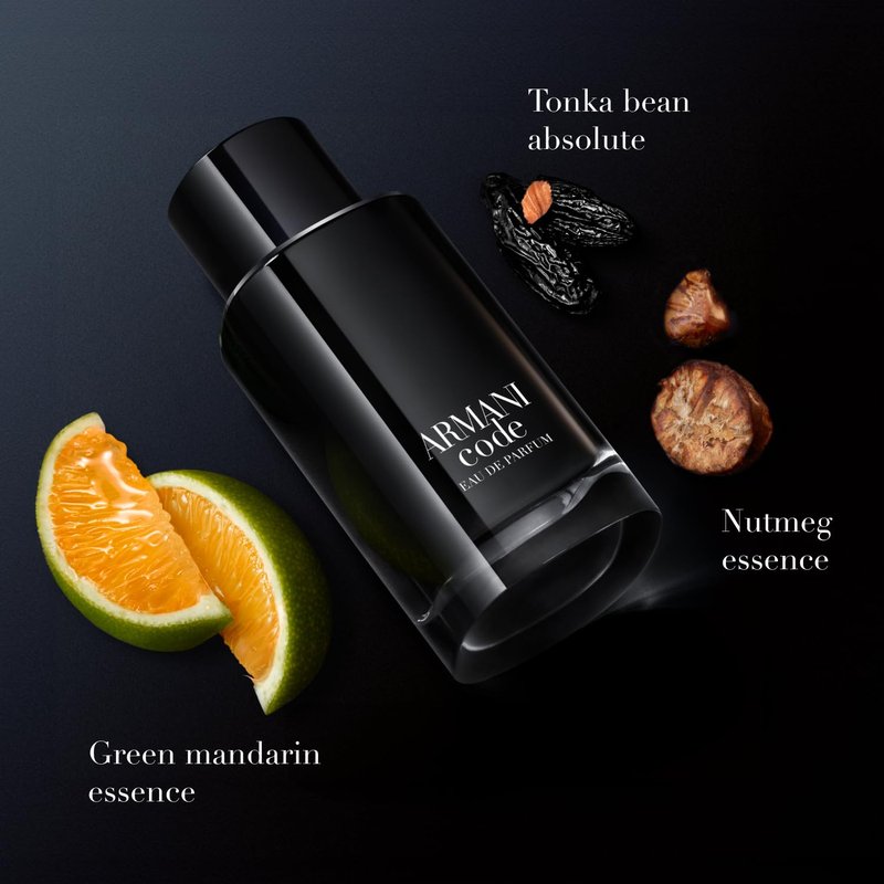 Armani Beauty Code Eau de Parfum for Men | Fougère Ambery Spicy Fragrance with Green Mandarin, Nutmeg & Tonka Bean Notes