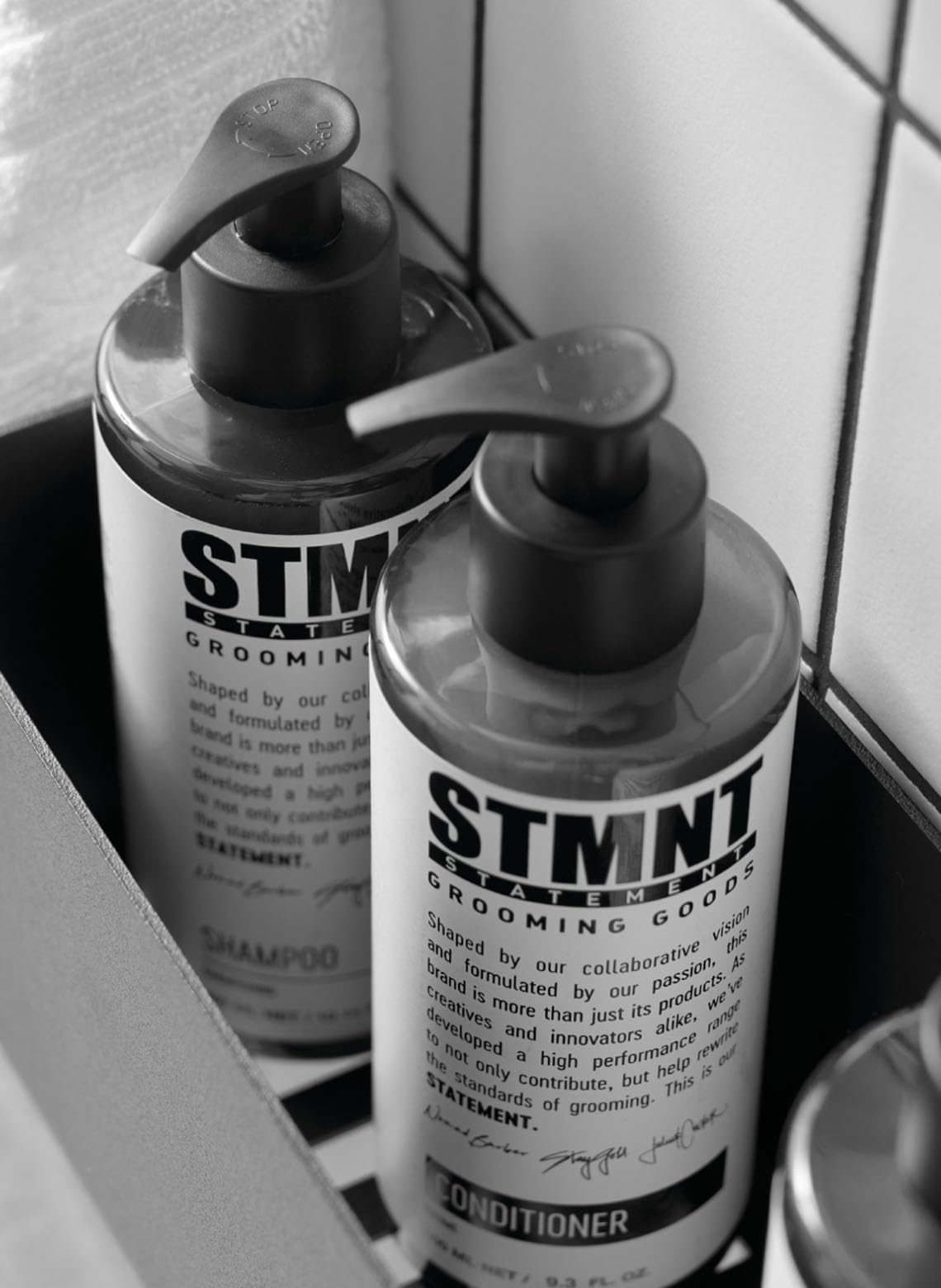 STMNT Grooming Goods Conditioner, 10.1 oz | Softens Hair | Restores Shine | Moisturizing Formula w/Activated Charcoal & Menthol | All Hair Types