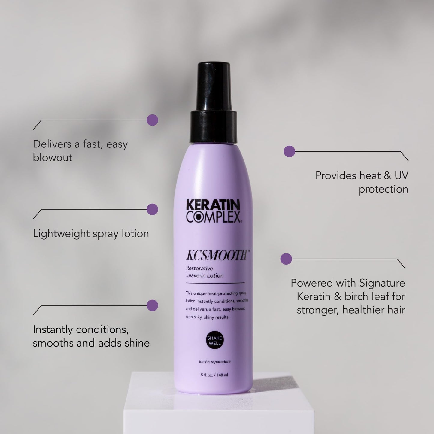Keratin Complex - KCSMOOTH Restorative Leave-in Lotion Blow Dry Aid - 5 fl oz
