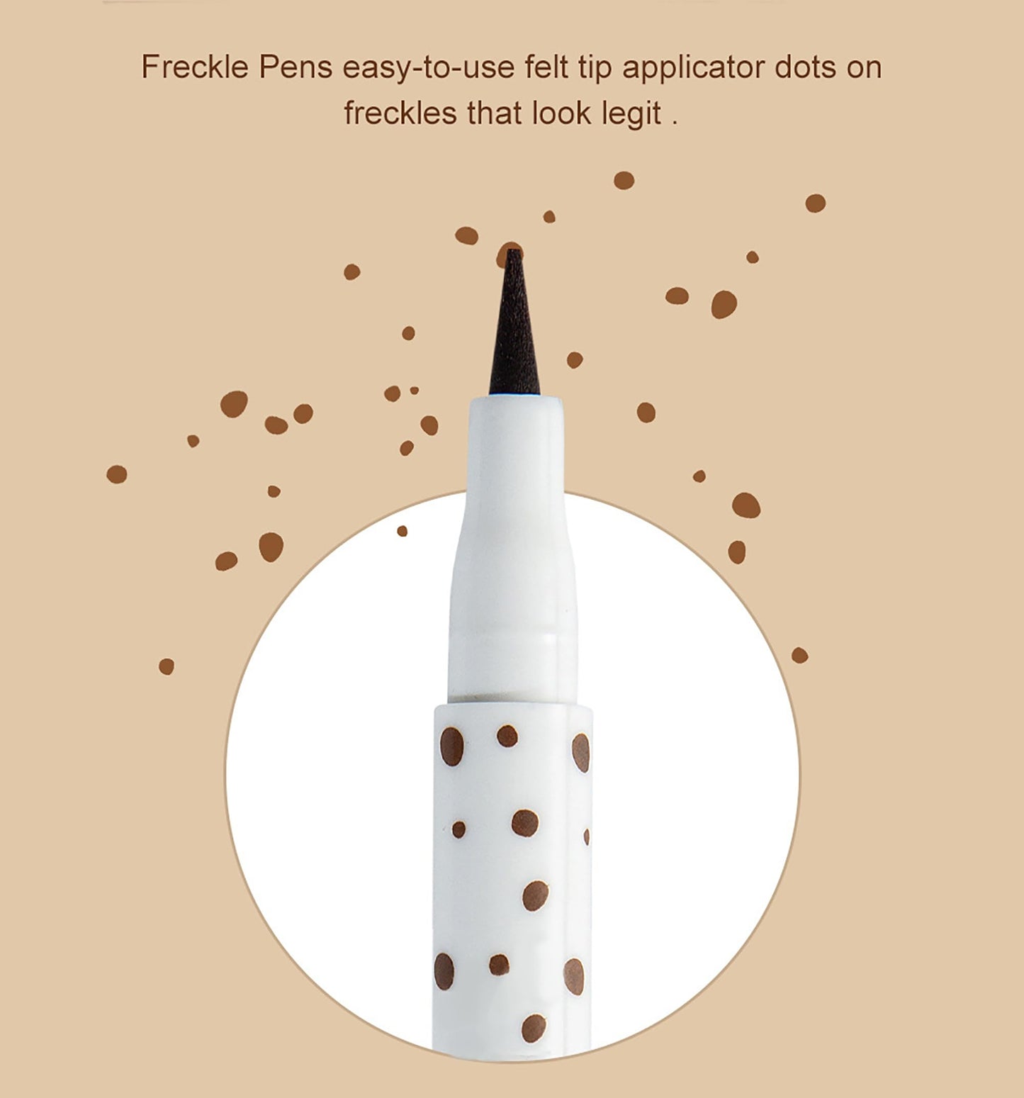 AKARY Freckle Pen Professional Lifelike Face Concealer Point Out Natural Waterproof Longlasting Soft Artificial Freckles Fine Makeup Freckle Pen Life Face Decoration (#02 Natural coffee)