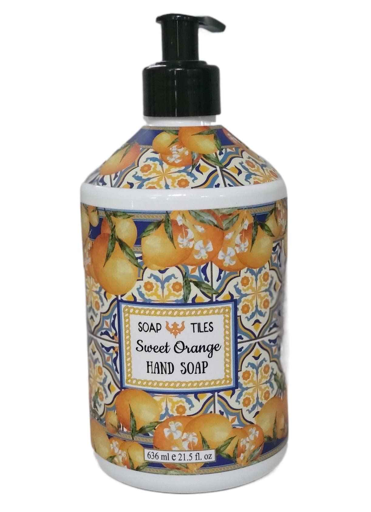 Hand Soap Collection 21.5 FL OZ Each, lavender, lemon Verbena, Sweet Orange, Lavender Rosemary, Lemon Sage, Amber Rose And Lavender Sage (Amber Rose, 21.5 oz)