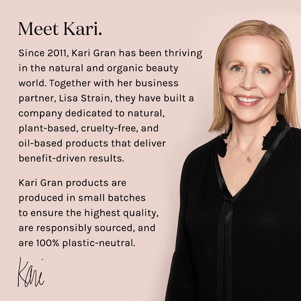 Kari Gran Lip Whip | Moisturizing Lip Balm with Organic Oils | Glossy Sheen + Peppermint | Rich Buttery Texture, Hydrates & Protects | Non-GMO, Organic Ingredients, Made in USA (Blush Peppermint)