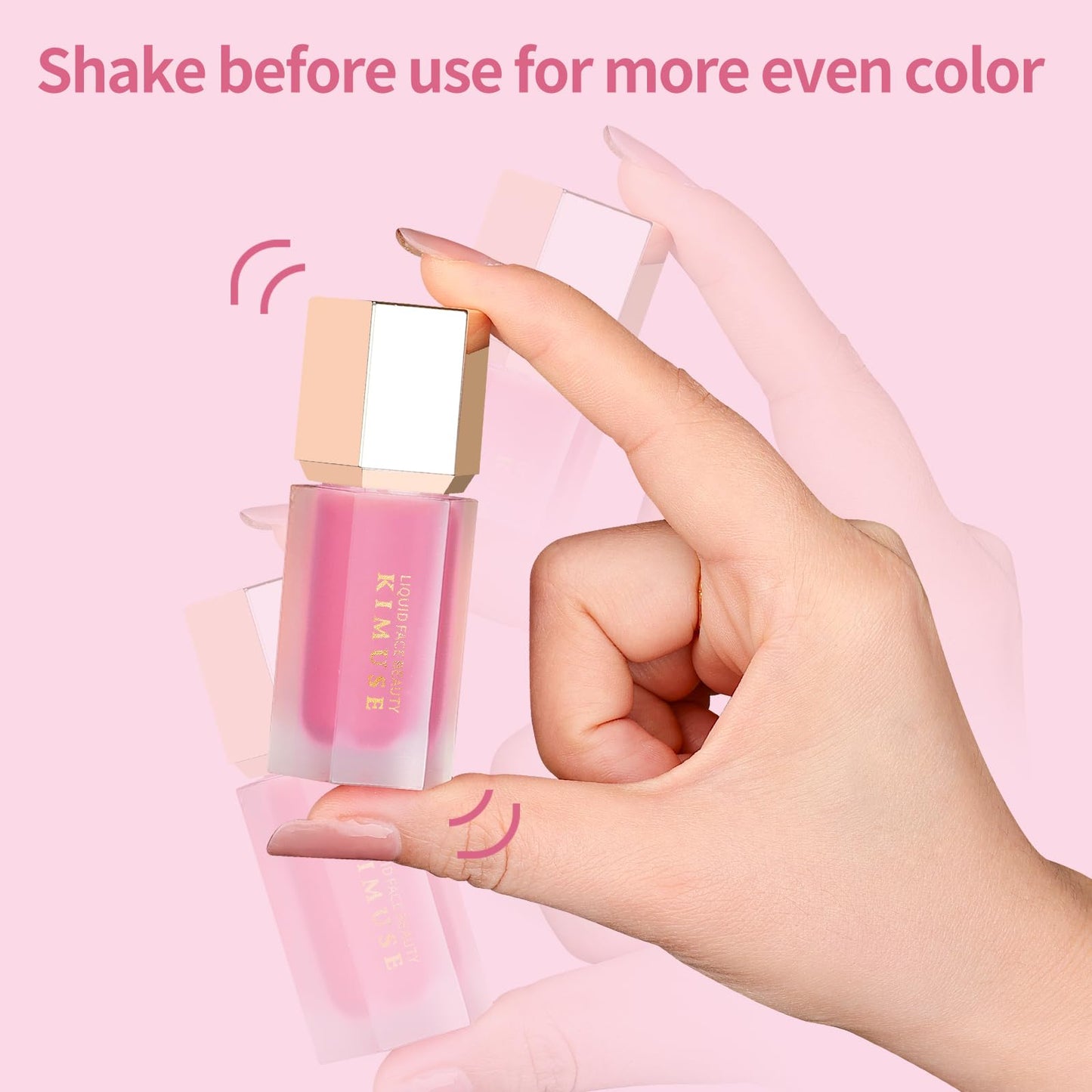 KIMUSE Liquid Blush - Soft Cream Blush for Cheeks, Long-Wearing, Waterproof & Smudge Proof, Dewy Finish
