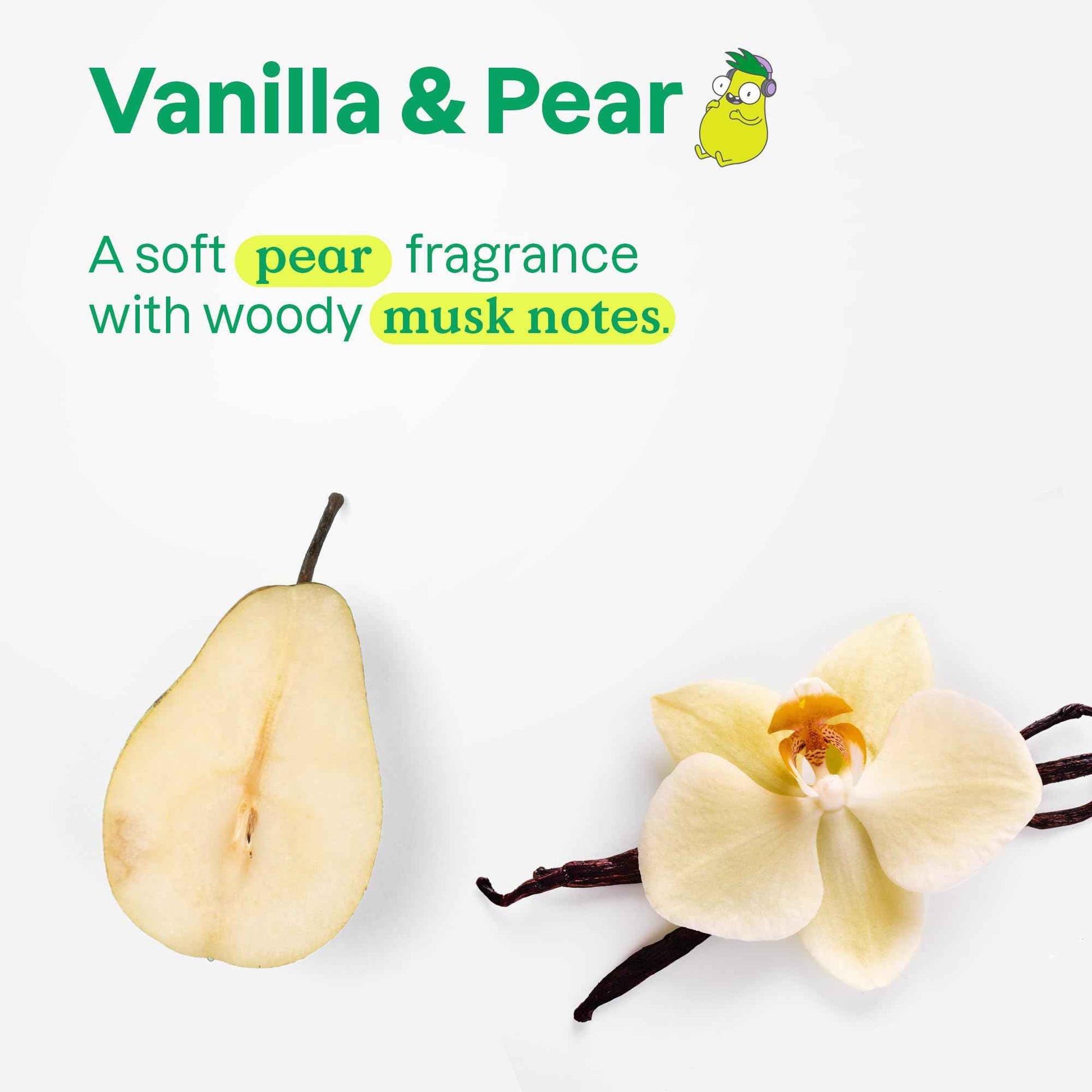 ATTITUDE Shampoo and Body Wash for Kids, EWG Verified Hair and Body Cleanser, Dermatologically Tested Soap, Plant and Mineral Based Bath Products, Vegan, Refillable Bottle, Vanilla and Pear, 16 Fl Oz